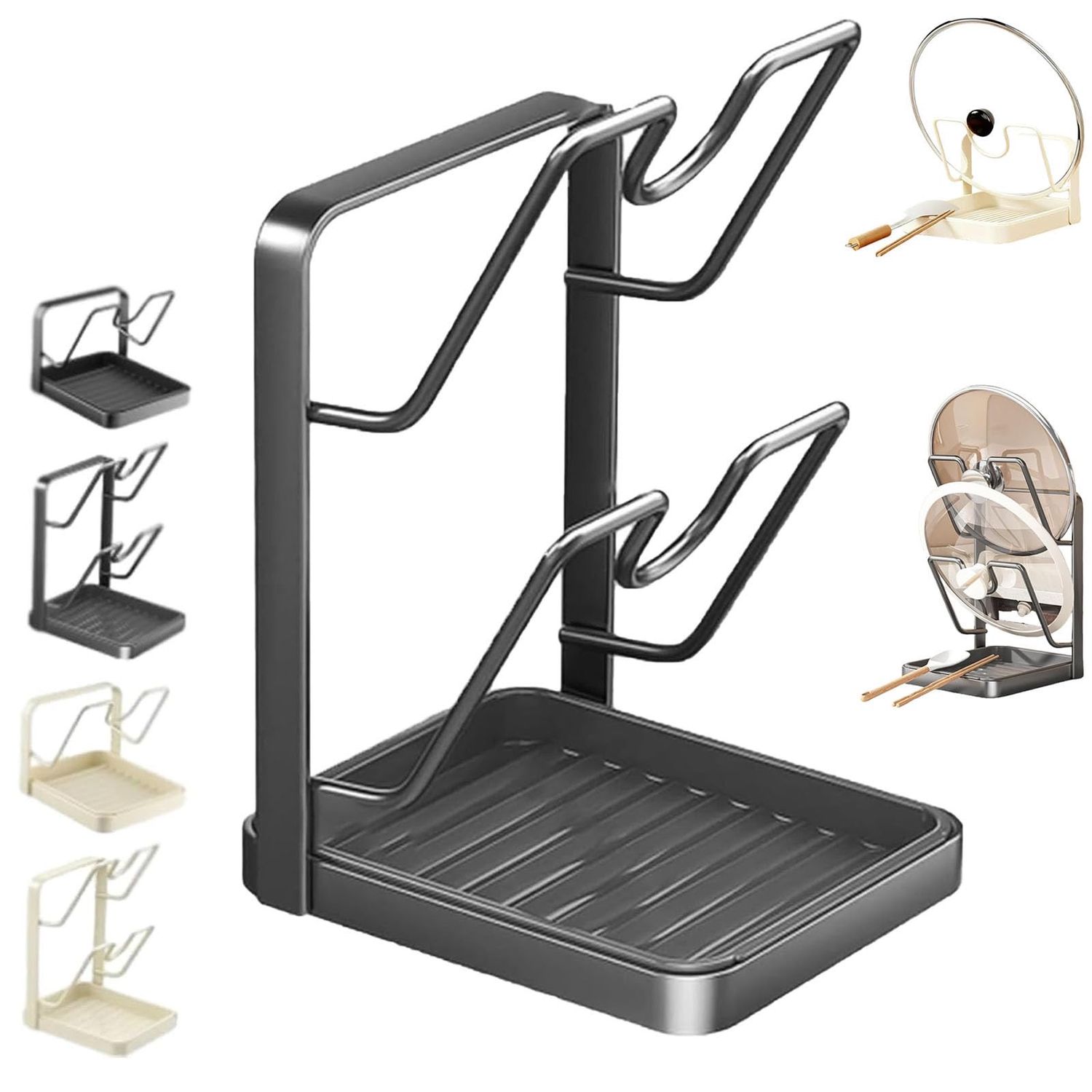 NEW 2 Layer Kitchen Pot Lid Storage Rack