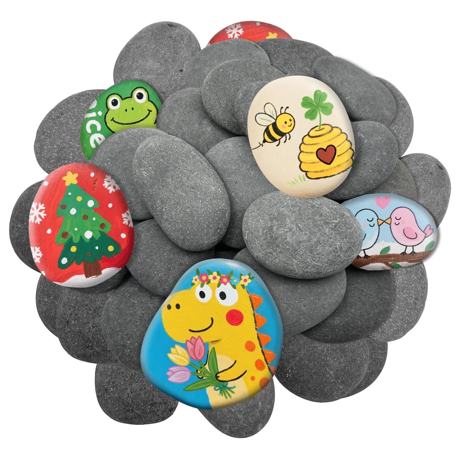 NEW 30 Pack Natural River Rocks Painting Landscape