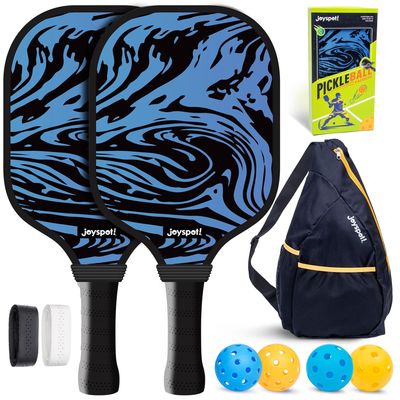 SEALED 9 Piece Pickleball Kit Paddles Balls Tape Bag
