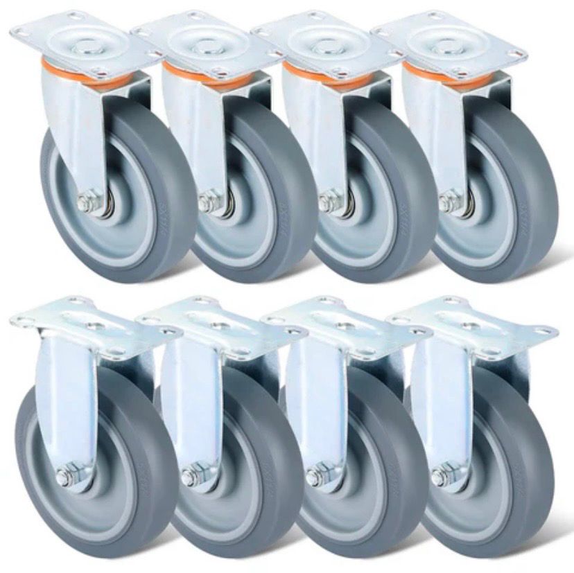 NEW 8 Pack 5” Caster Wheels Heavy Duty