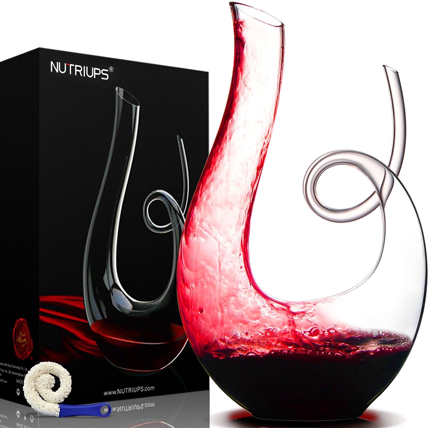 SEALED Swan Glass Wine Decanter