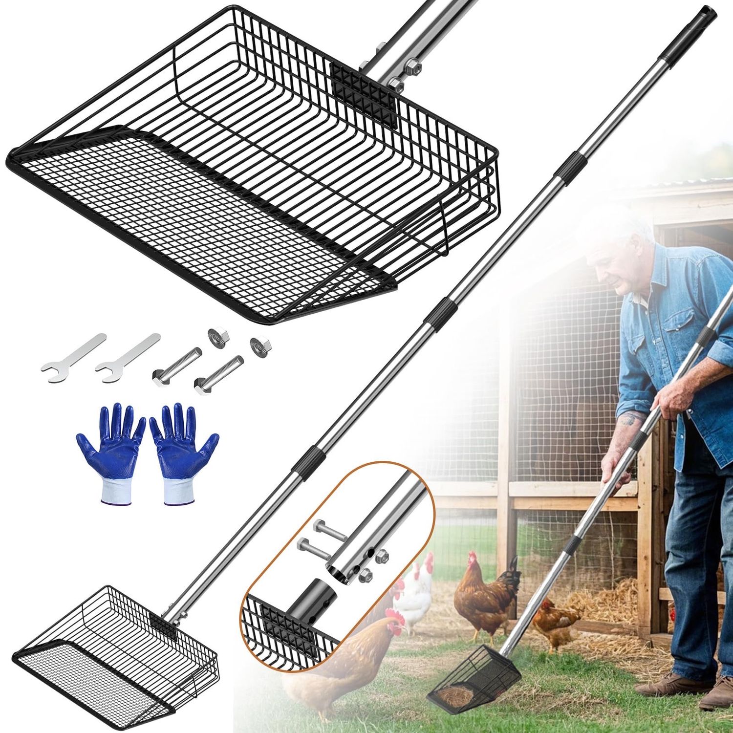 NEW Extendable Metal Pooper Scooper