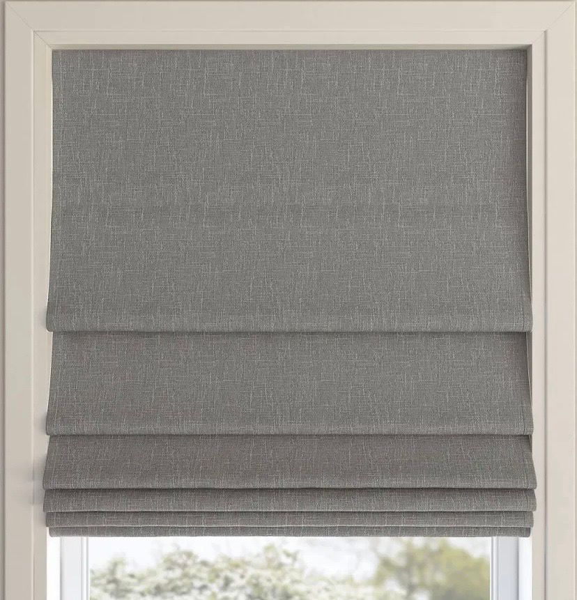 NEW Ambria Thermal Slate Roman Window Shade Grey (reg $148)