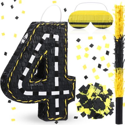 NEW Confetti 4th Birthday Piñata Racecar Track Theme