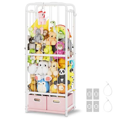 NEW Stuffed Animal Storage Cage with Fabric Drawers
