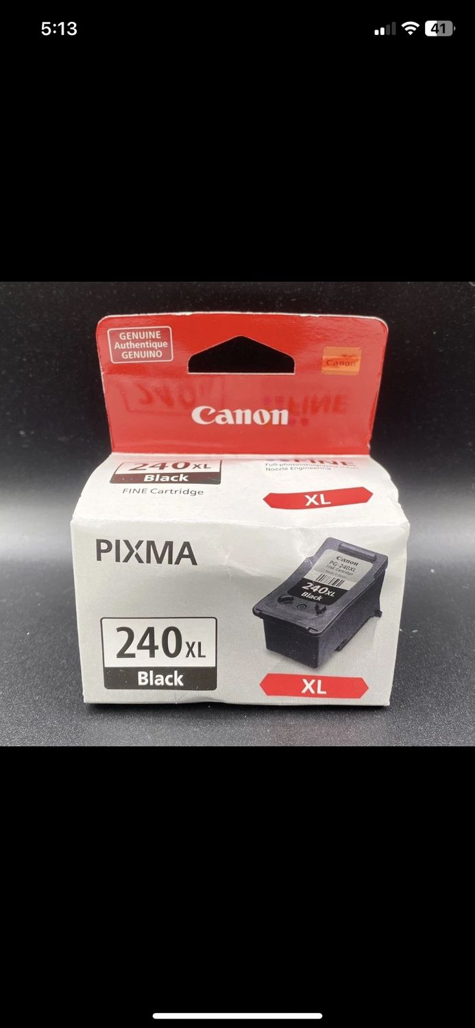 SEALED Canon 240 XL Ink Cartridge For Pixma - Black Genuine OEM