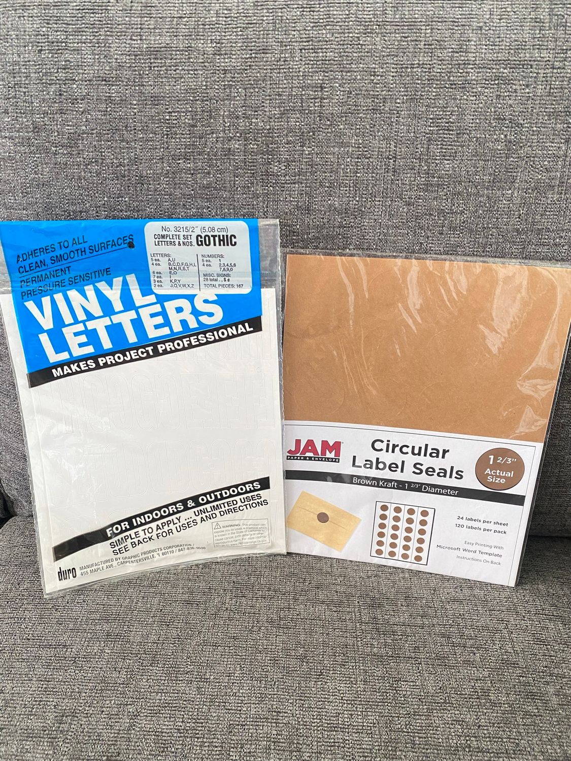 NEW Stationary Items - Vinyl Letters &amp; Label Letter Seals