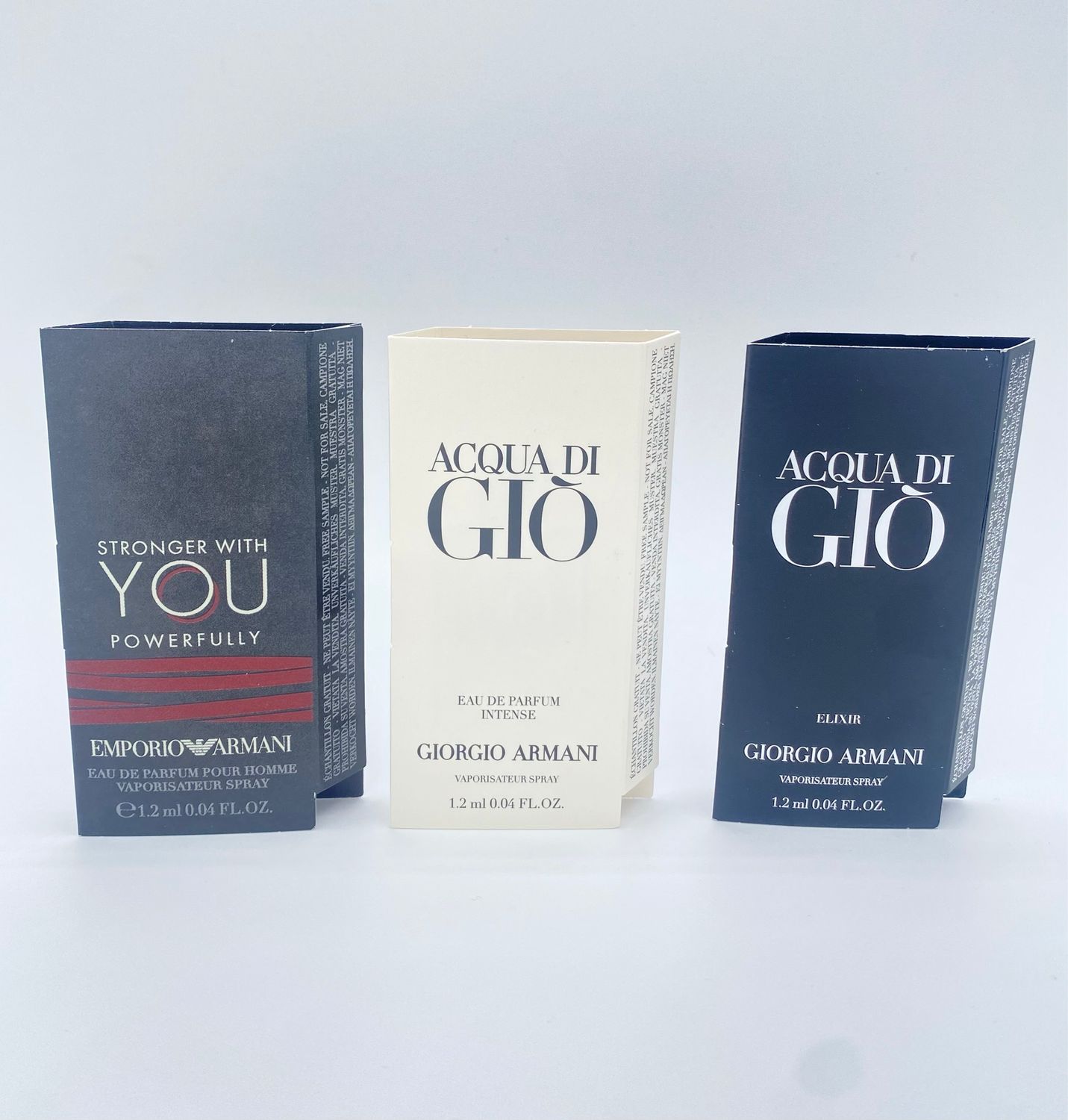 NEW 3 Men’s Giorgio Armani Travel Size Colognes 1.2ml