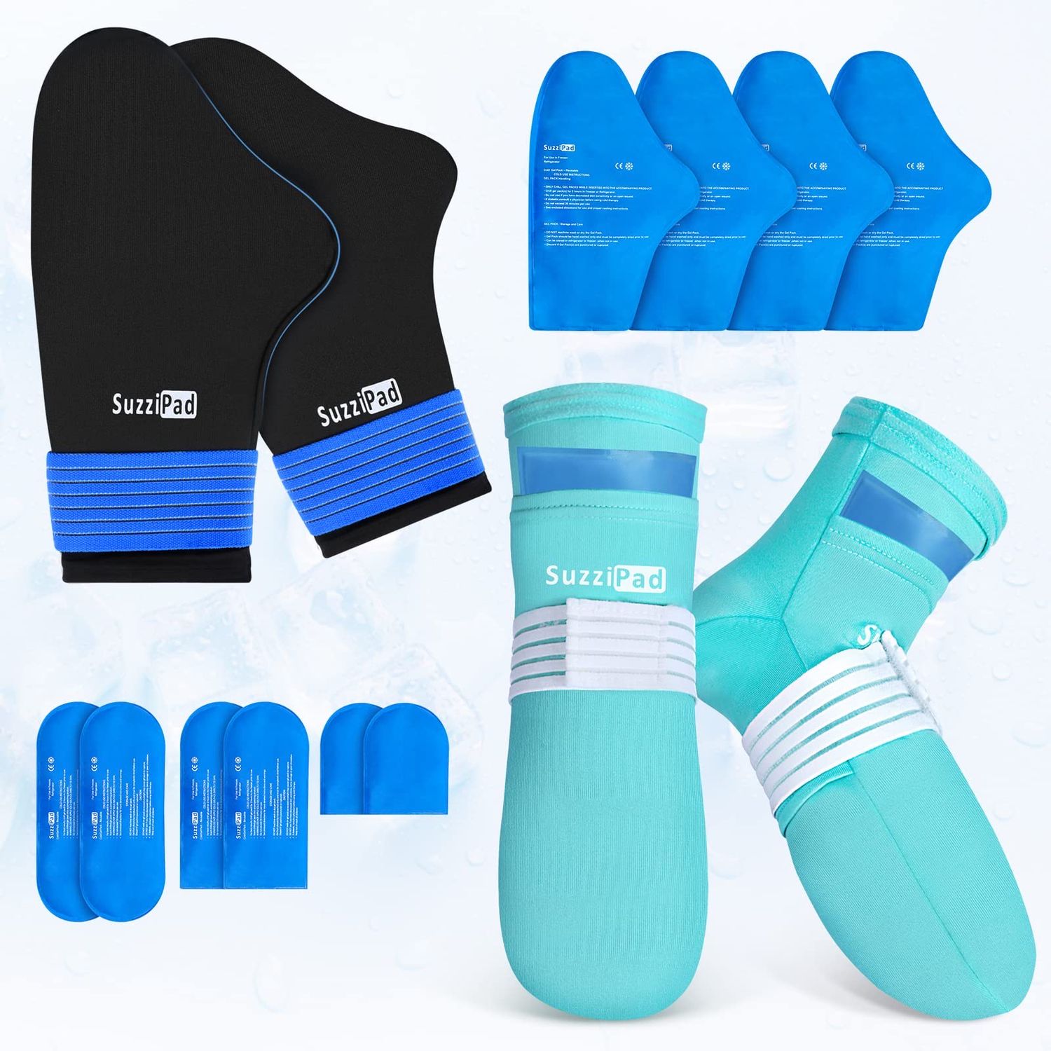 NEW Wearable Cold Socks &amp; Gloves Ice Pack XL