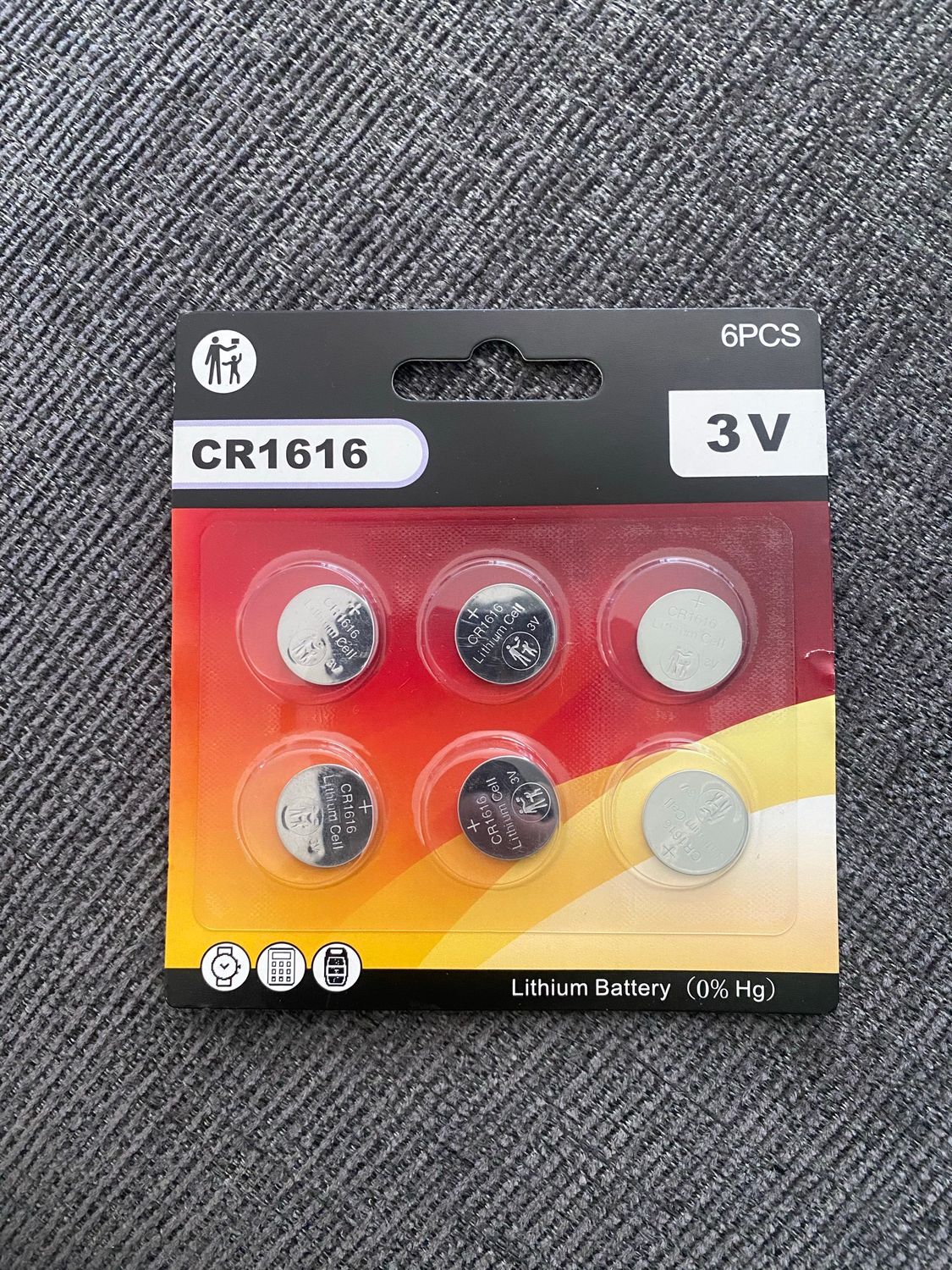 NEW 6 Pack Key Fob CR1616 Batteries 3V Lithium