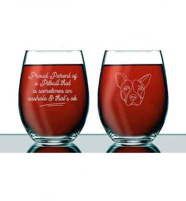 NEW 2 Pack Funny Dog Parents Drinking Glasses