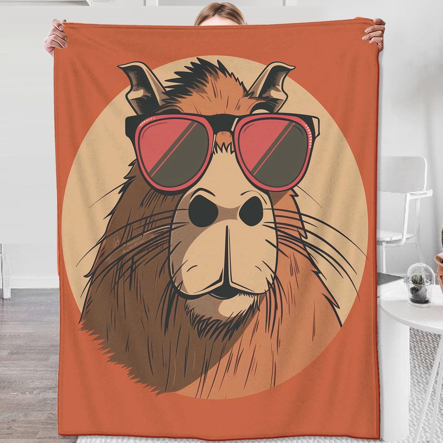 NEW Capybara Flannel Throw Blanket