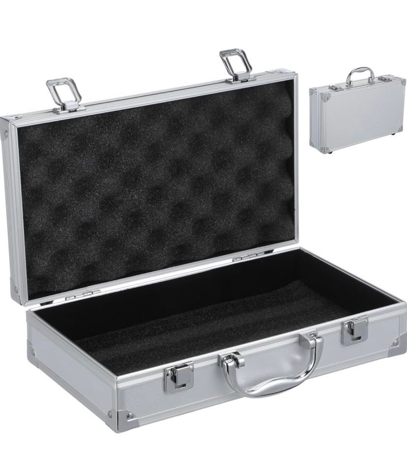 NEW Portable Metal Briefcase with Foam Inserts