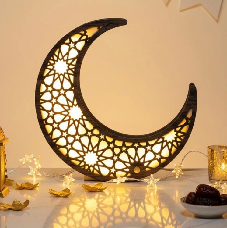NEW Crescent Moon Table Lamp Night Light