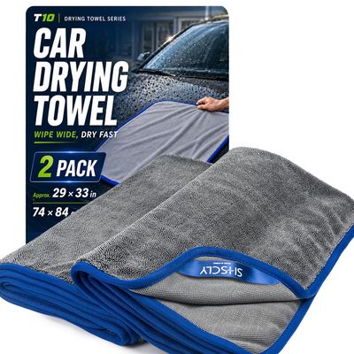 NEW 2 Pack XL Twist Loop Microfiber Vehicle Drying Towels