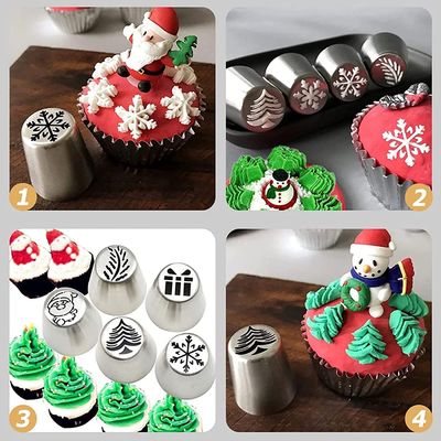NEW Christmas Theme Cake / Dessert Decorating Piping Bag Tips