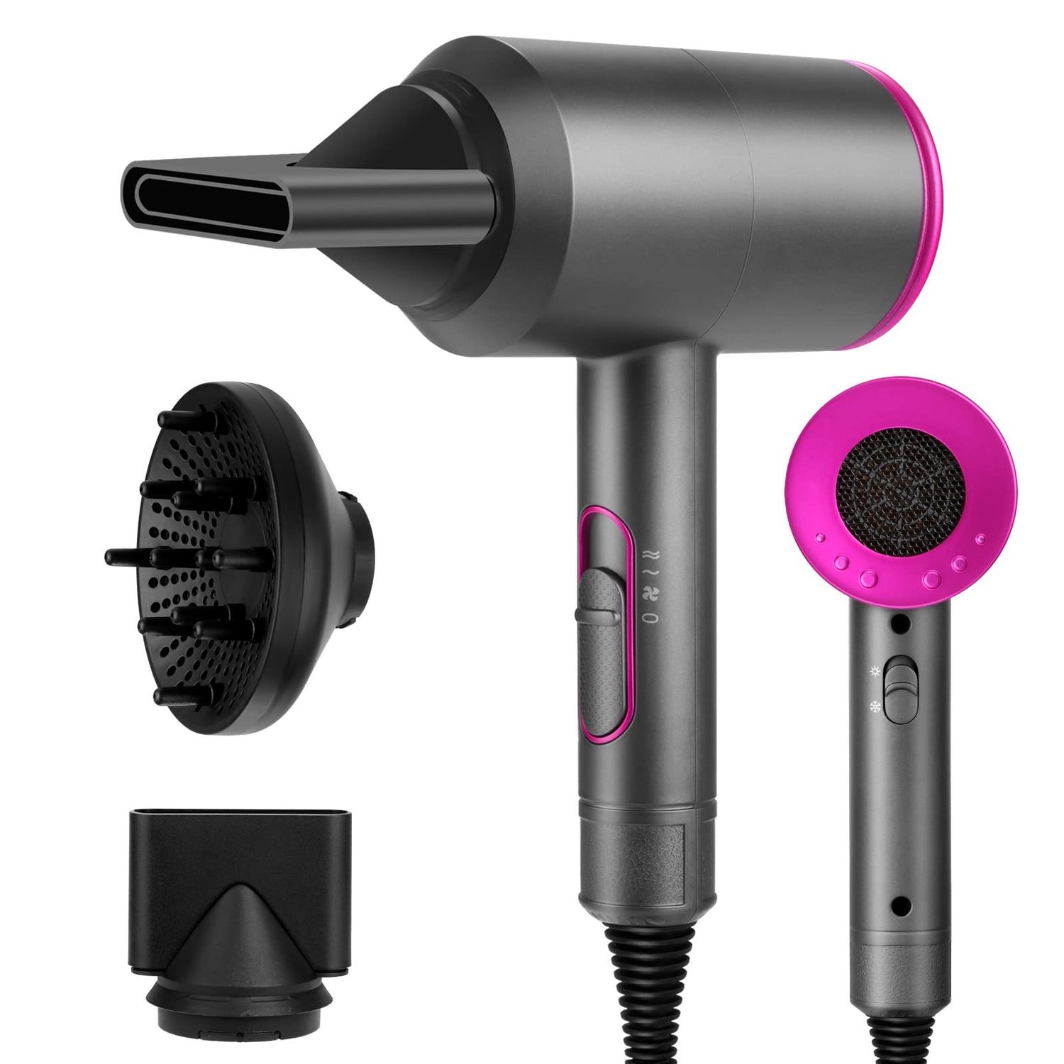 SEALED 1800W Professional Hair Dryer with Attachments