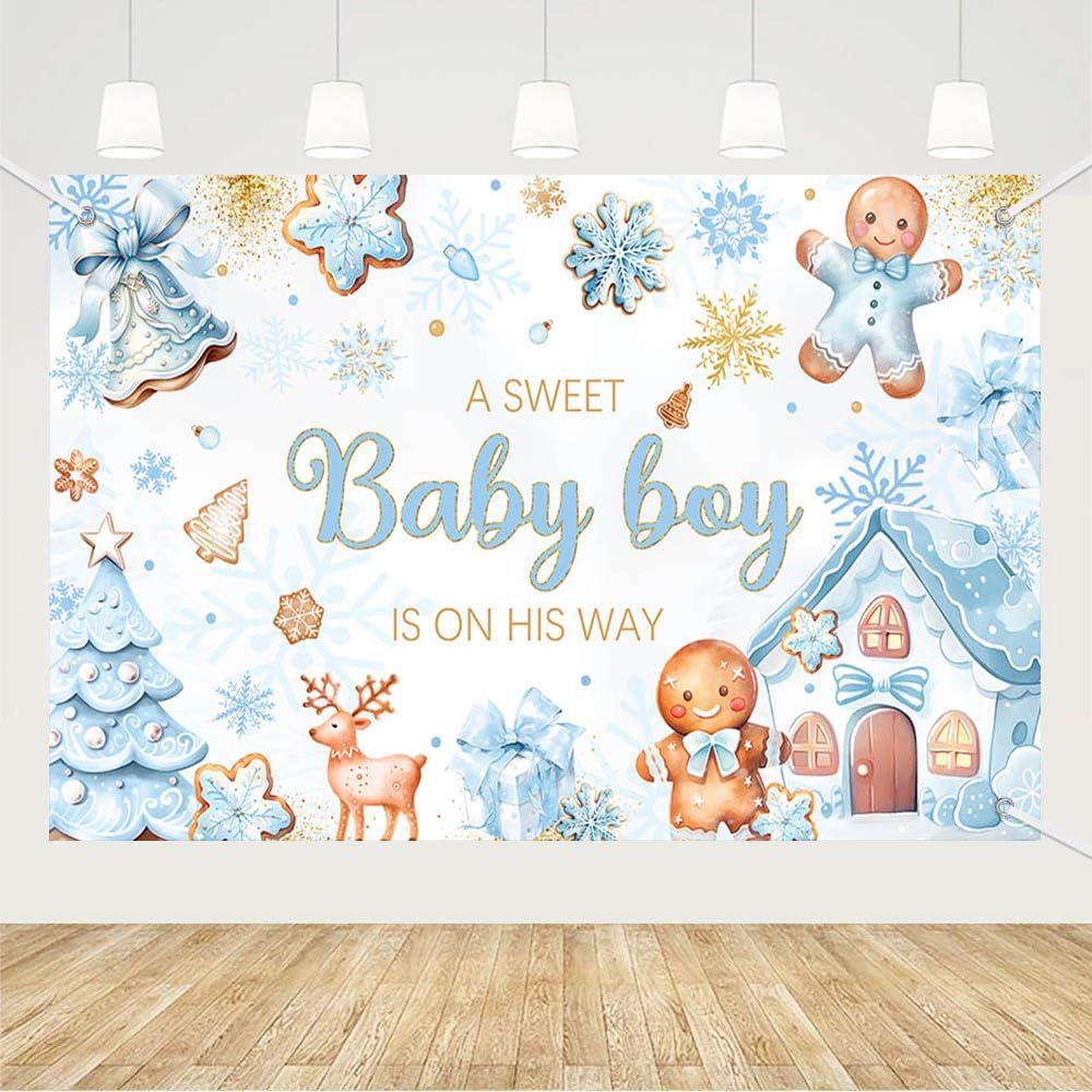 NEW Gingerbread Baby Shower Backdrop Banner