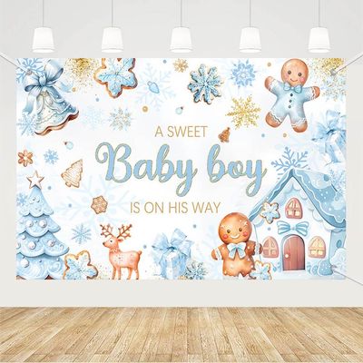 NEW Gingerbread Baby Shower Backdrop Banner