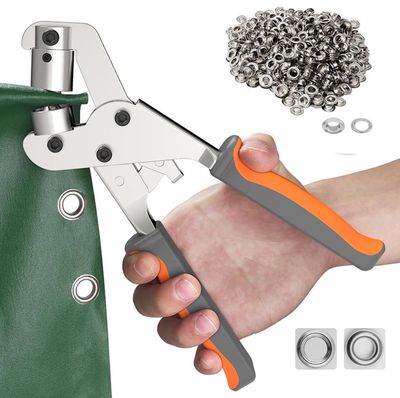 NEW Handheld Grommet Tool Kit Hole Punch Pliers