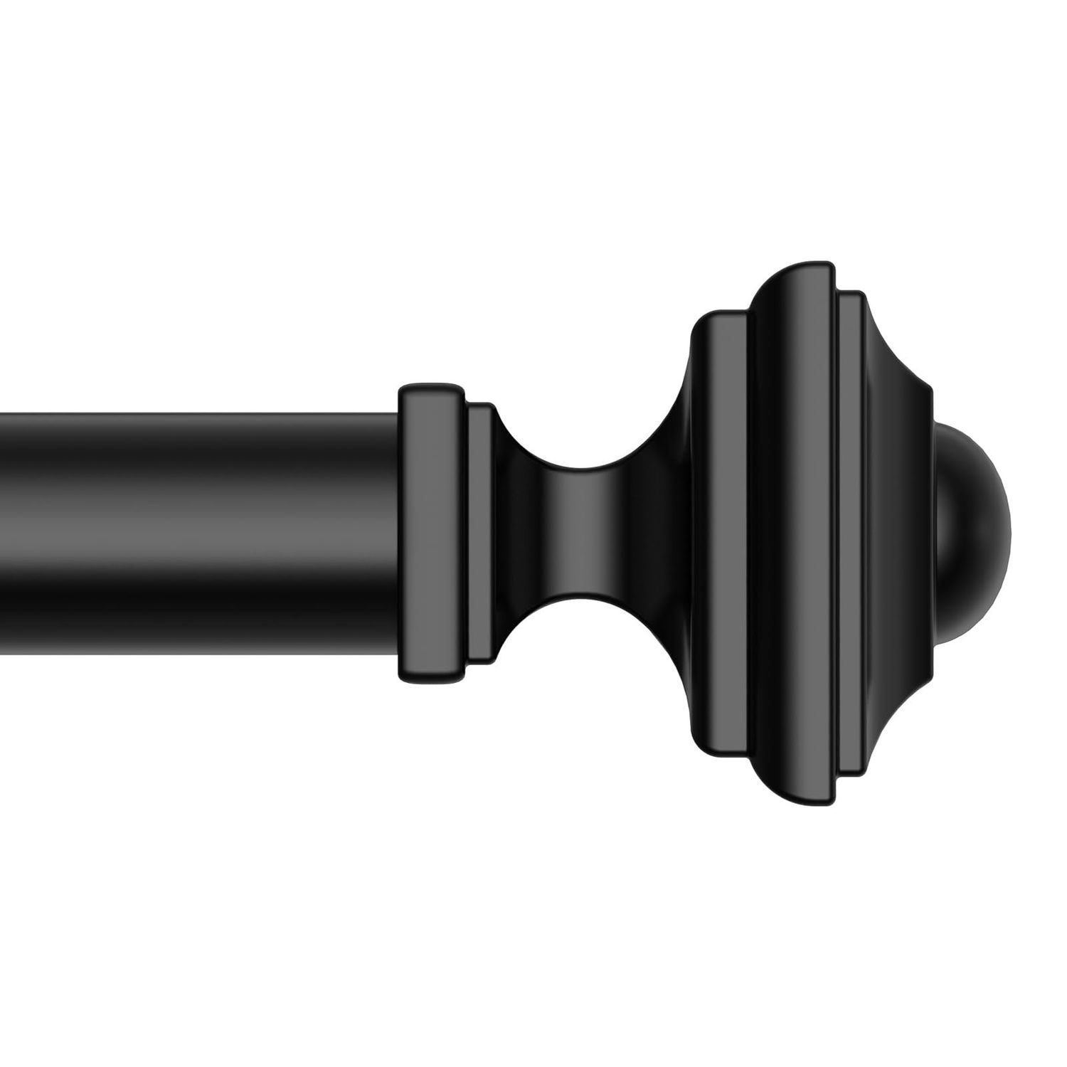 NEW Modern Black Curtain Rod 36-88”