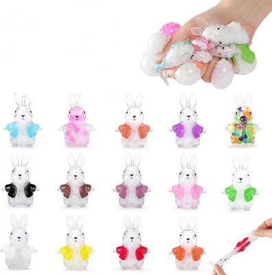NEW 14 Pack Stress / Fidget Stretchy Bunny Toys