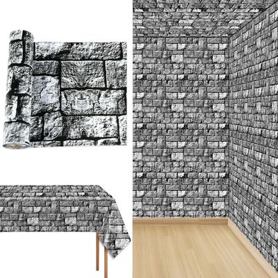 NEW 120ft Disposable Stone Wall Tablecloth / Backdrop Roll
