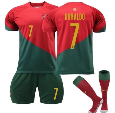 NEW Kids Christiano Ronaldo Portugal Soccer Uniform Jersey Set