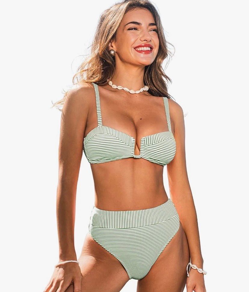 NEW Womens High Waist Bikini Swimsuit Small