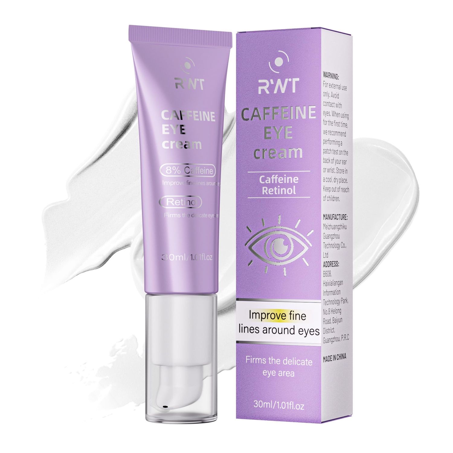 NEW Anti Aging 8% Caffeine Eye Cream &amp; Retinol