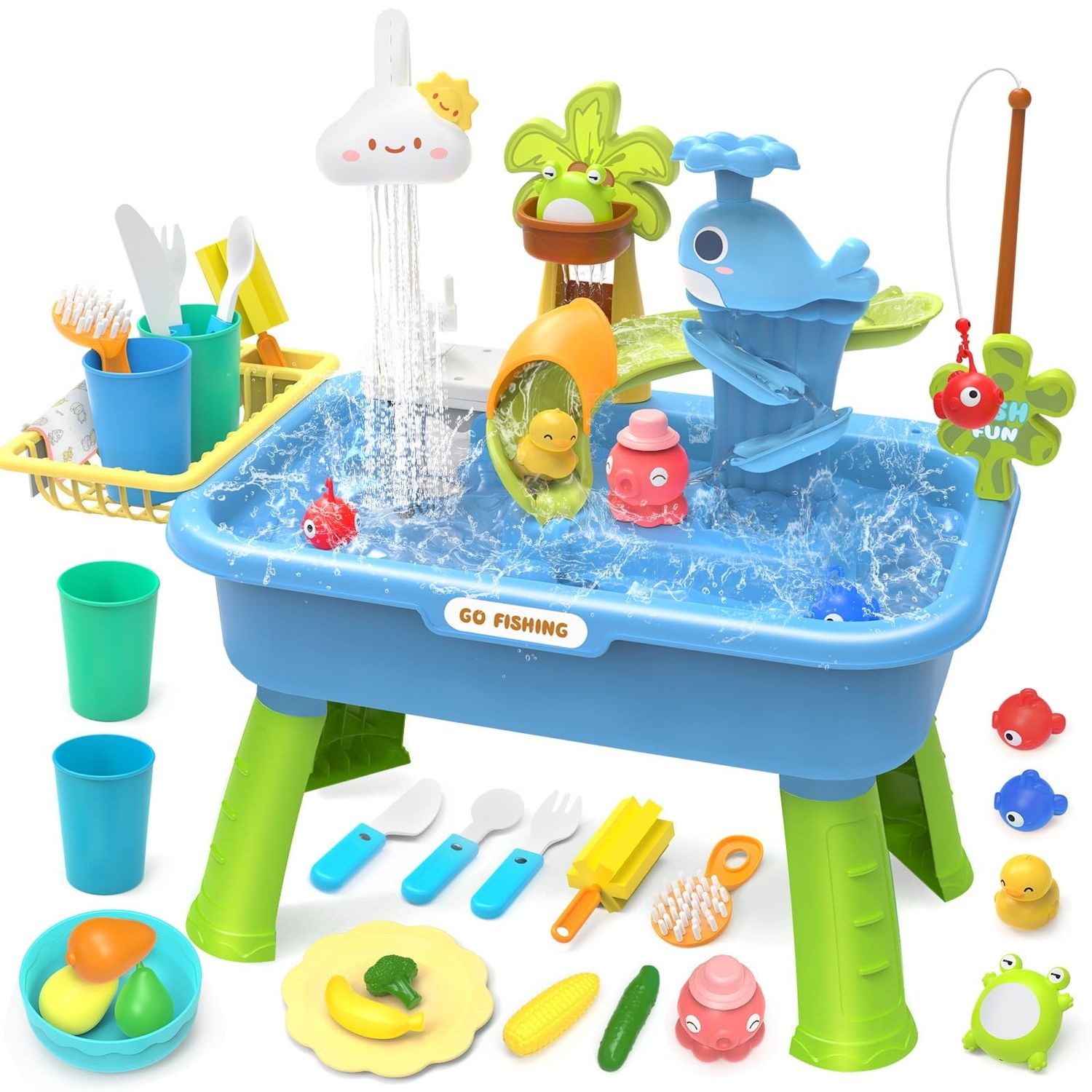 NEW Kids Toy Play Sink with Running Water