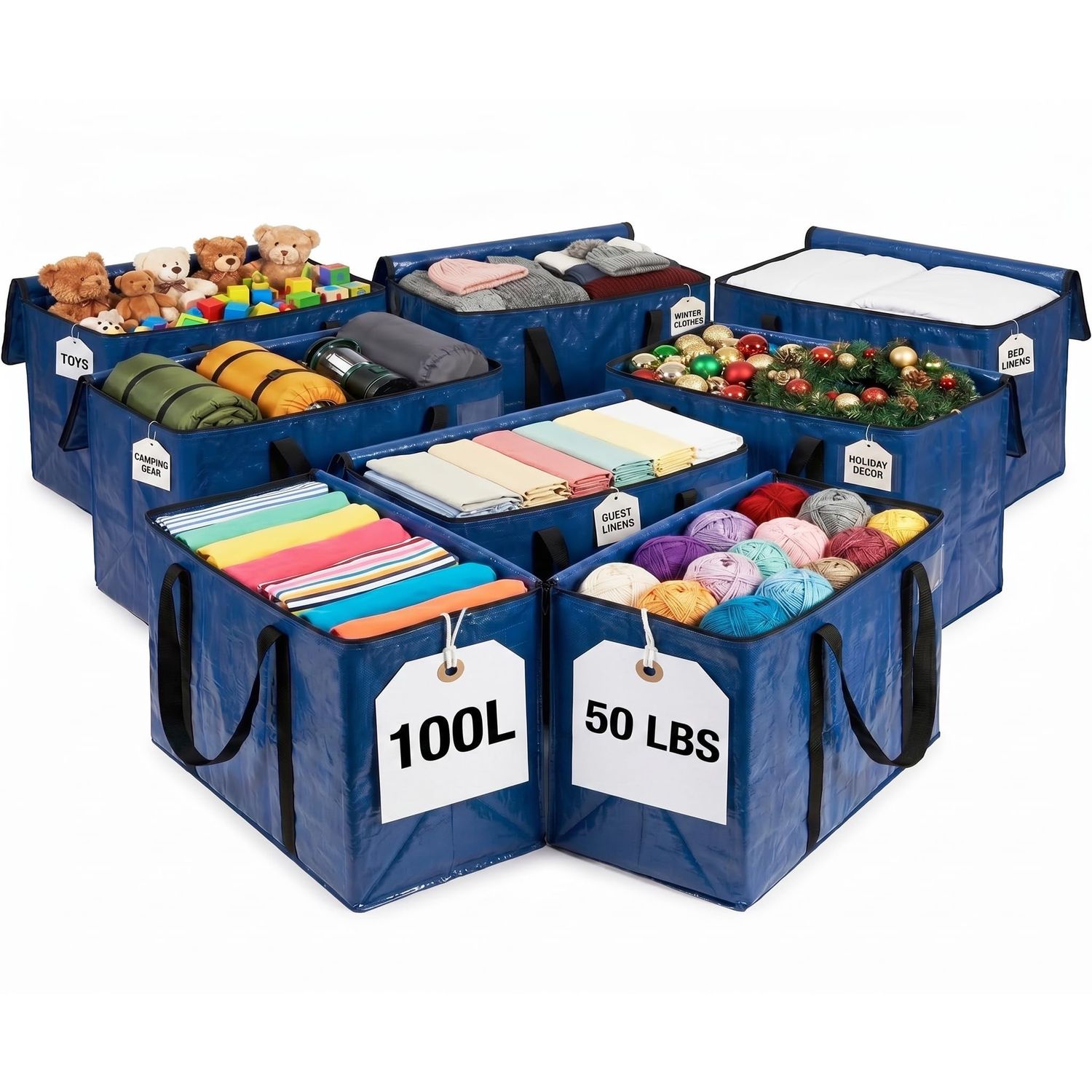 NEW 8 Pack Heavy Duty Storage / Moving Bags