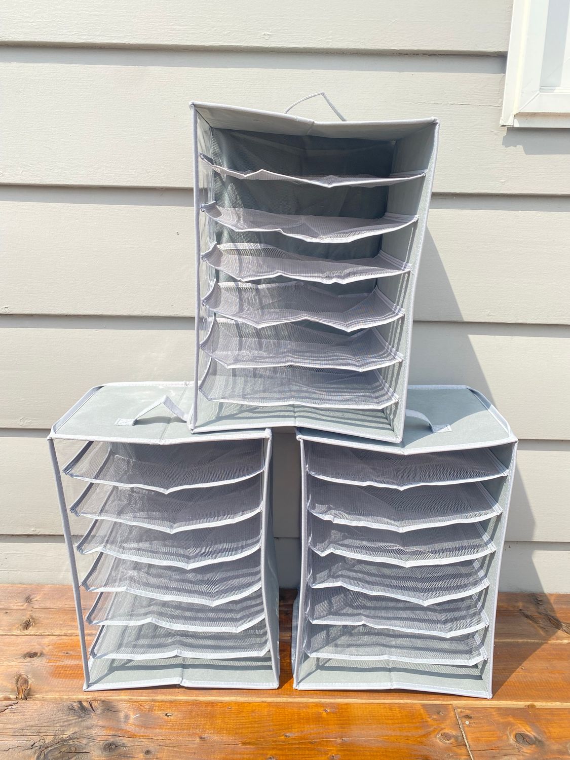 NEW 3 Pack Collapsible Fabric Closet Organizers