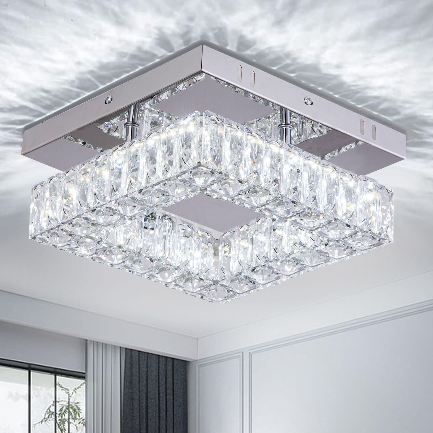 NEW Modern Crystal Chandelier LED Ceiling Light
