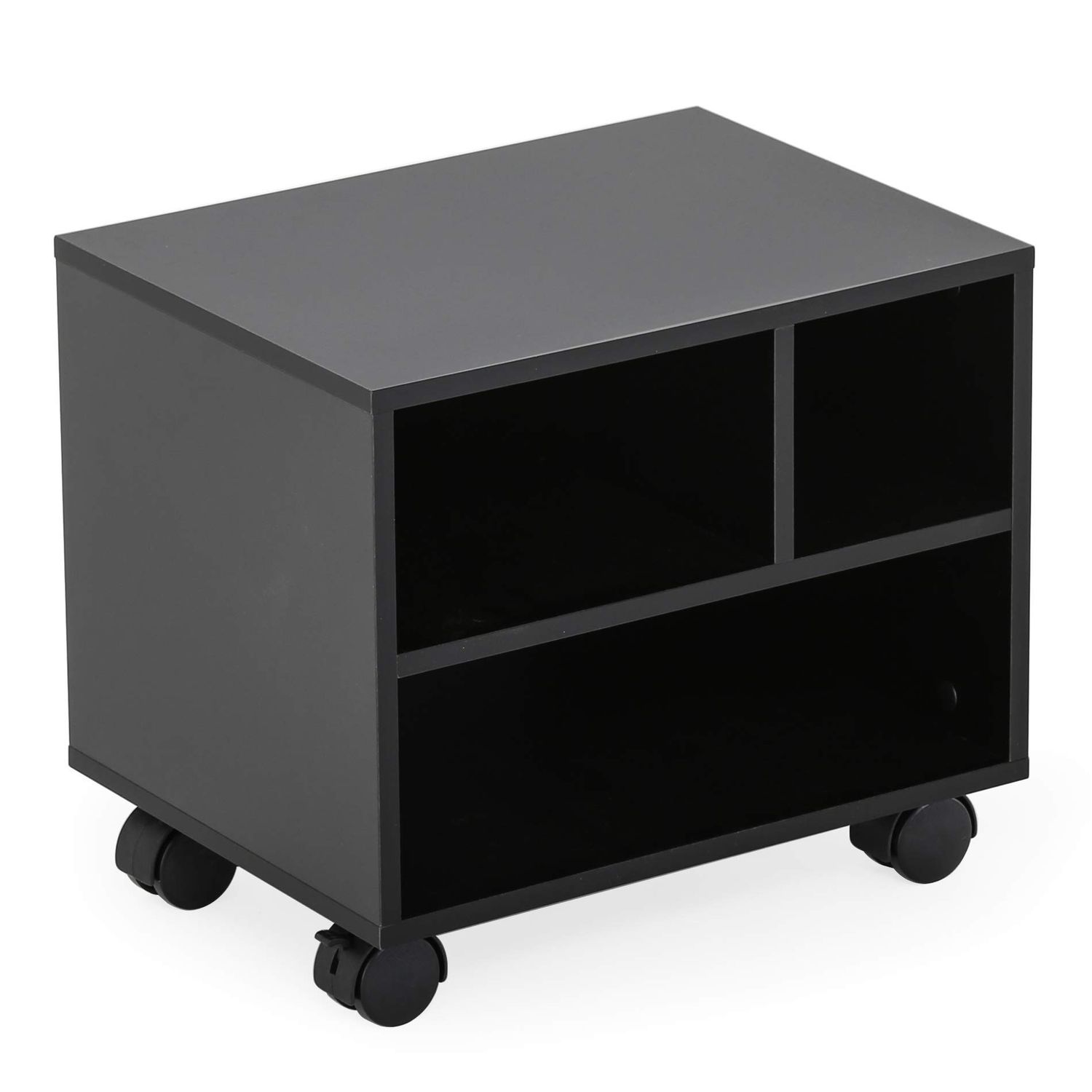 NEW Printer Stand Wooden Office Cart with Wheels