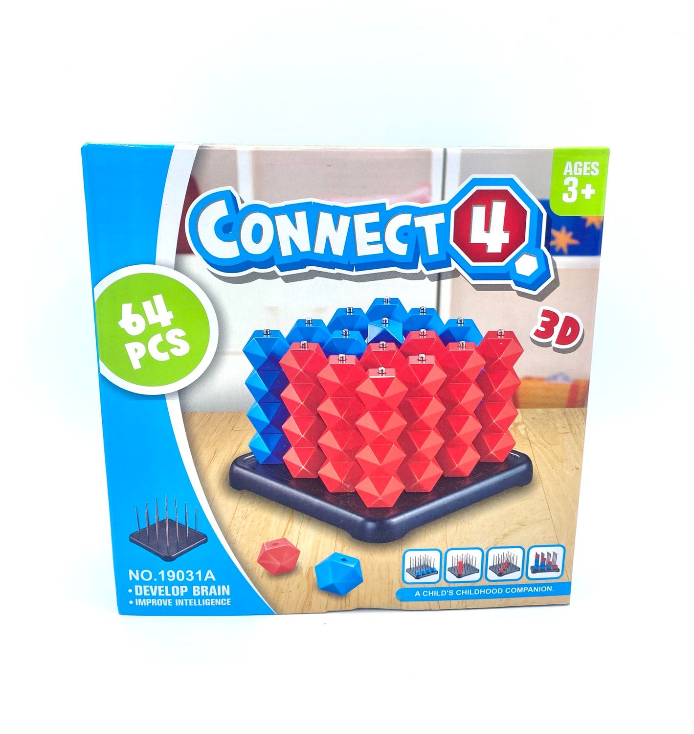 SEALED 3D Connect 4 Board Game Toy 64pc