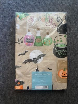 SEALED Halloween Vinyl Tablecloth 60”x84”