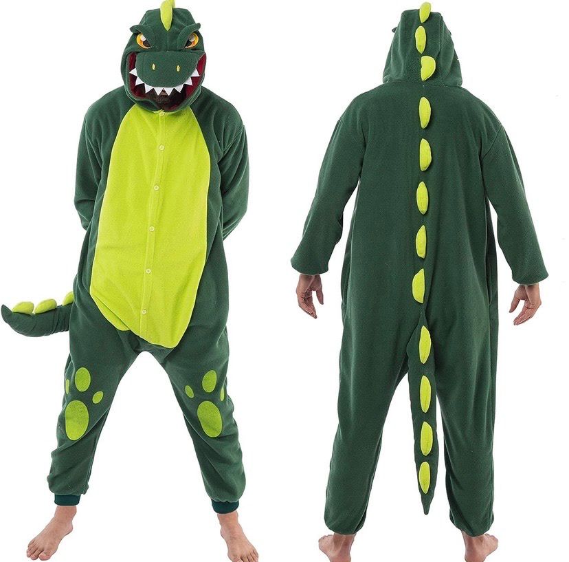 NEW Adult Dinosaur Halloween Costume / Pyjamas Onesie Medium