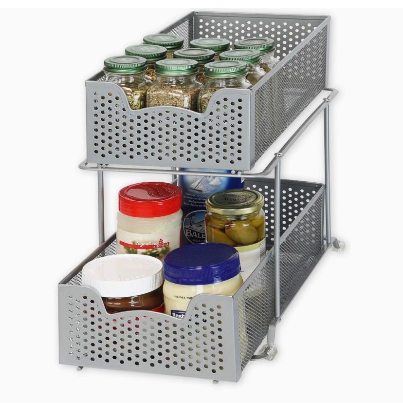 NEW 2 Tier Pull-Out Cabinet Organizer Drawer