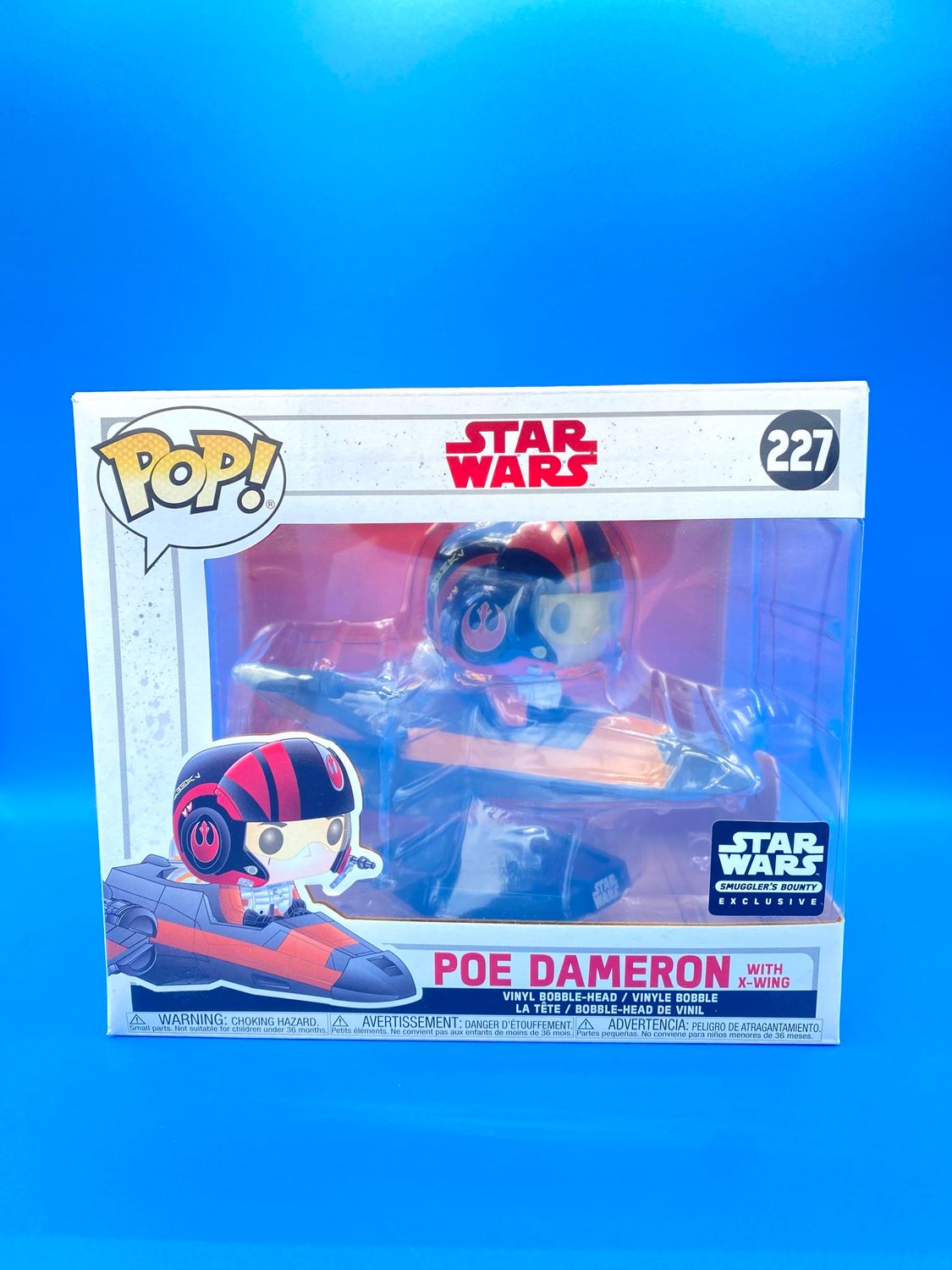 NEW Funko Pop Disney Star Wars Deluxe Poe Dameron with X Wing