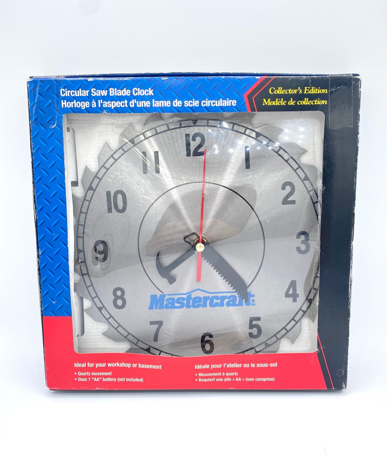 NEW Mastercraft Circular Saw Blade Clock Quartz Movement