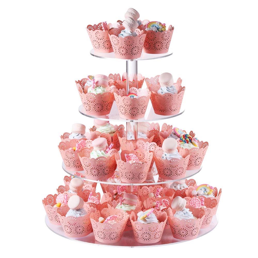 NEW 4 Tier Acrylic Cupcake / Dessert Display Stand Holder