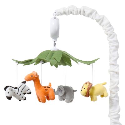 NEW The Peanutshell Baby Crib Jungle Animal Musical Mobile