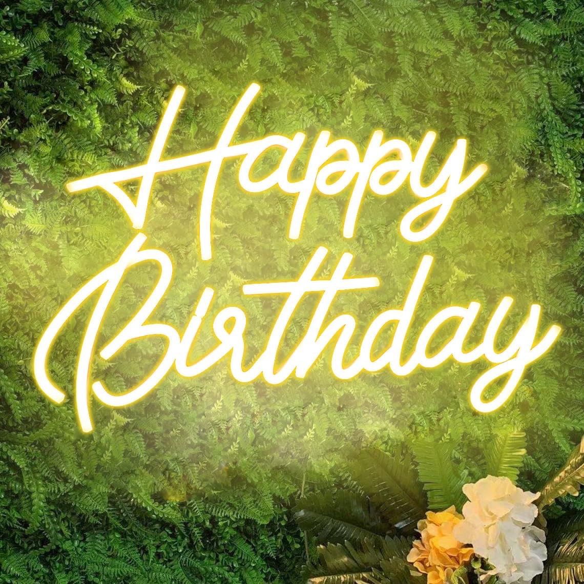 NEW LED Happy Birthday Light Up Neon Sign