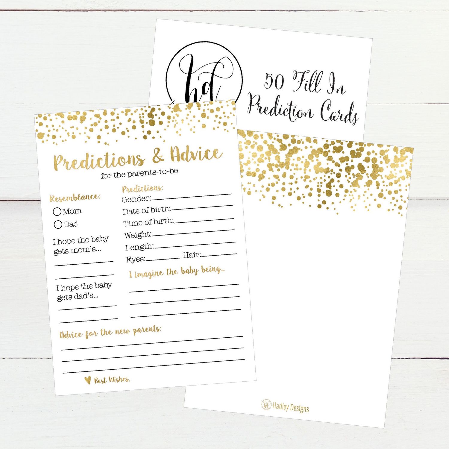SEALED Baby Shower Game 50 Advice and Prediction Cards