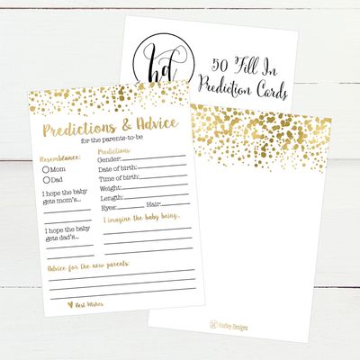 SEALED Baby Shower Game 50 Advice and Prediction Cards