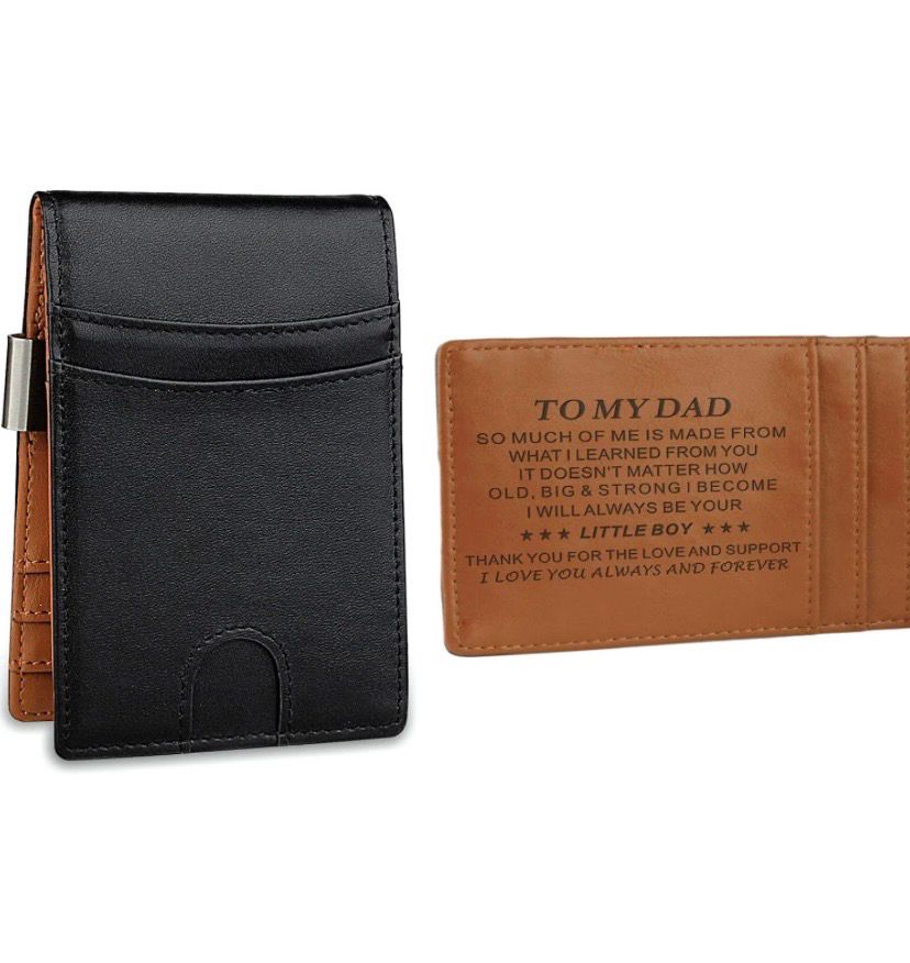 NEW Engraved Son to Father Leather Wallet Gift