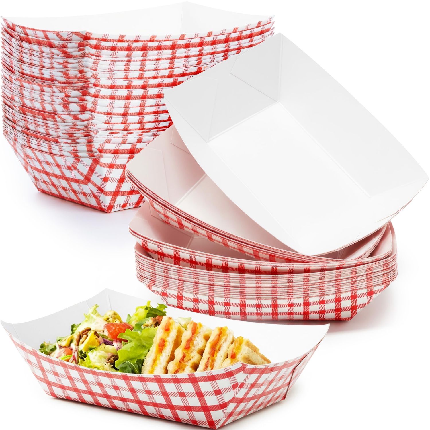 SEALED 100 Grease Proof Food Trays Fry Truck