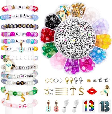 NEW Friendship Bracelet Making Kit Glass Beads Jewelry