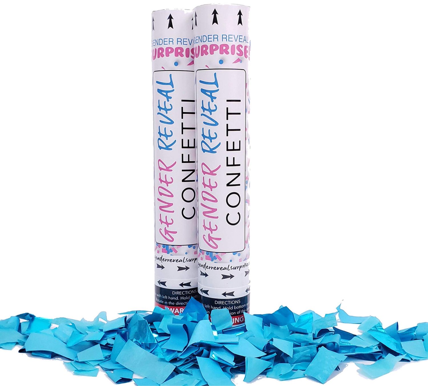 NEW 2 Pack Gender Reveal Confetti Cannons
